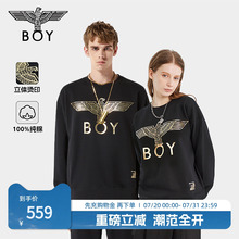 【经典款】BOYLONDON秋情侣款上衣休闲百搭潮牌圆领卫衣N03909