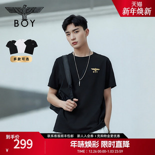 纯棉短袖 春夏男女同款 BOYLONDON25新款 潮流T恤N01254 简约印象