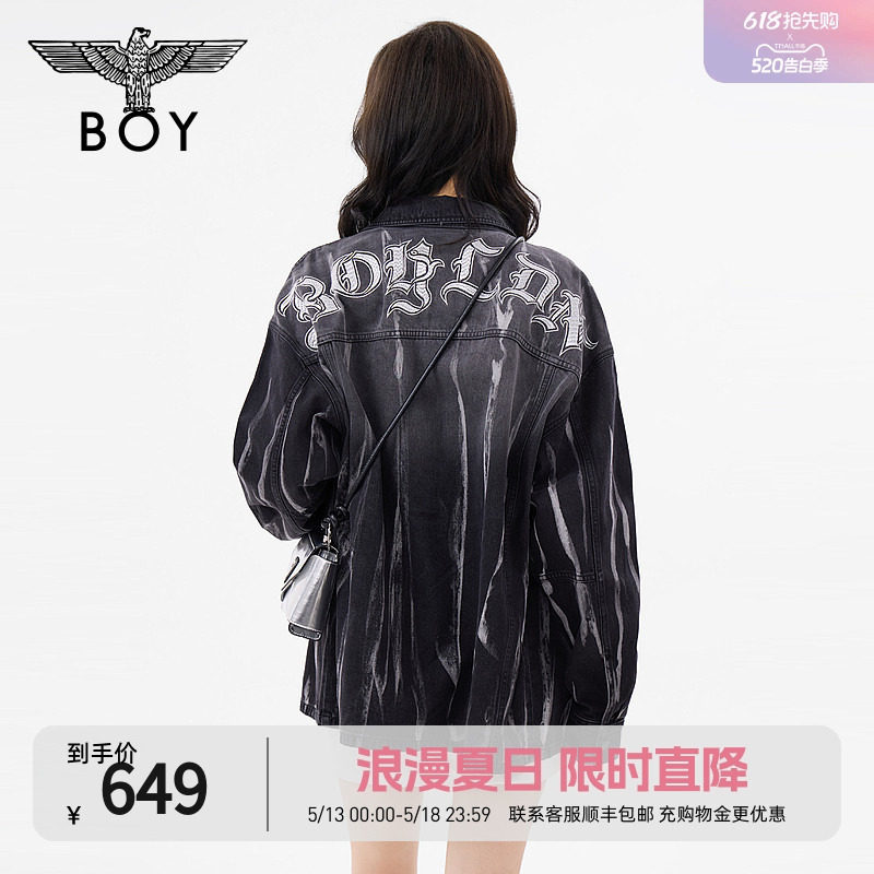 【似水流烟】BOYLONDON春季情侣款潮牌水洗牛仔衬衫外套N4
