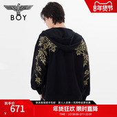 卫衣N06021 情侣外套刺绣休闲连帽开衫 枫之永恒 BOYLONDON春季