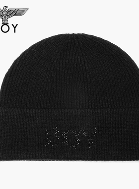 BOYLONDON潮牌烫钻帽子防风保暖针织毛线帽春季男女同款N90049