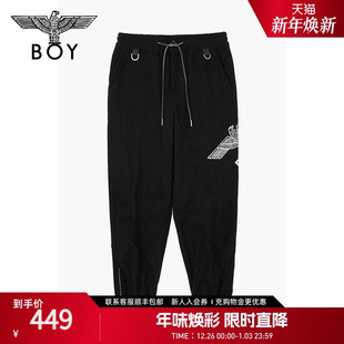 logo刺绣灯芯绒休闲裤 潮牌梭织长裤 N34012 男女同款 BOYLONDON春季
