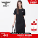 时尚 BOYLONDON夏季 女款 LOGO印花潮牌街头百搭休闲连衣裙W17010