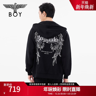 卫衣外套N06804 潮牌朋克休闲宽松连帽开衫 BOYLONDON春季 男女同款