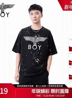 【琥珀流光】BOYLONDON男女经典翅膀休闲潮牌短袖T恤N01800
