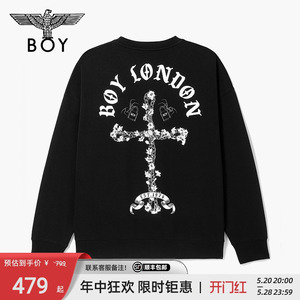 boylondon印花潮流情侣款卫衣