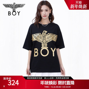 黑宣纵令 翅膀时尚 BOY 男女同款 潮牌休闲T恤N01917 LONDON夏季
