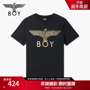 烫金印花翅膀潮牌朋克短袖 男女经典 T恤N01269 夏季 BOYLONDON25新款
