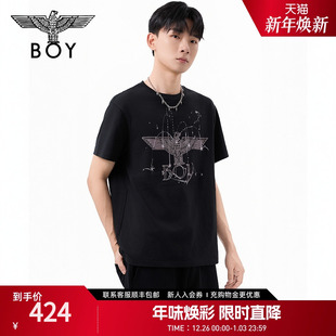 街头短袖 BOYLONDON25新款 老鹰潮牌时尚 情侣流星经典 T恤N01318 夏季