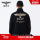BOYLONDON春男女同款 黑执事 黑色潮牌拉链立领夹克外套N12801