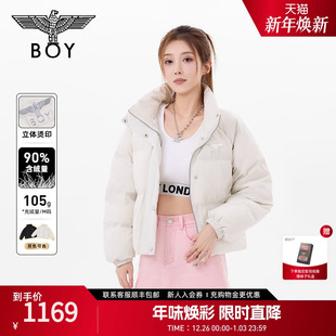 羽绒服W28902 好看保暖百搭立领短款 BOYLONDON冬女款 时尚