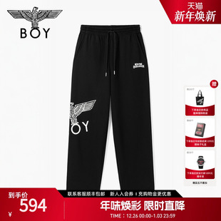 N15068 宽松百搭直筒裤 BOYLONDON潮牌通勤针织长裤 2025年春秋新款
