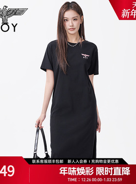 BOYLONDON25新款夏季女款LOGO印花潮牌时尚街头休闲连衣裙W17010