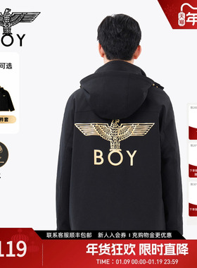 BOYLONDON秋冬潮牌男女同款三合一摇粒绒户外防水冲锋外套N23902