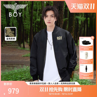 情侣外套刺绣棒球领飞行员夹克N23033 BOYLONDON秋季 碟中谍