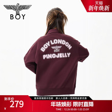 【甜心果冻】BOYLONDON25春季潮牌时尚POLO领半拉链卫衣N03026