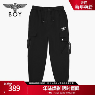 男女同款 裤 长裤 休闲工装 N34015 磨毛设计感老鹰时尚 BOYLONDON春季