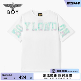 潮流百搭朋克圆领宽松T恤N01064 夏季 潮牌短袖 BOYLONDON男女同款