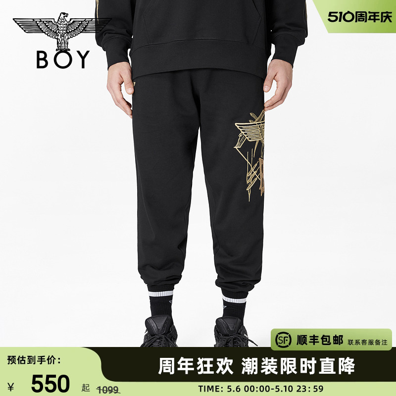 boylondon长裤男女同款刺绣