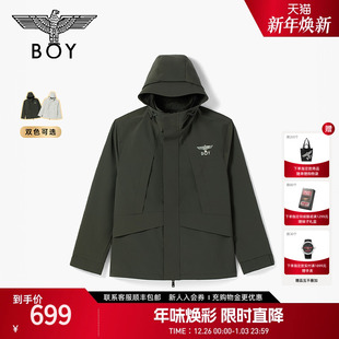 BOYLONDON春季 户外运动简约大口袋夹克梭织外套N23070 情侣款
