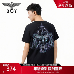 高街潮牌休闲短袖 天平印花时尚 T恤N01111 夏情侣款 BOYLONDON25新款
