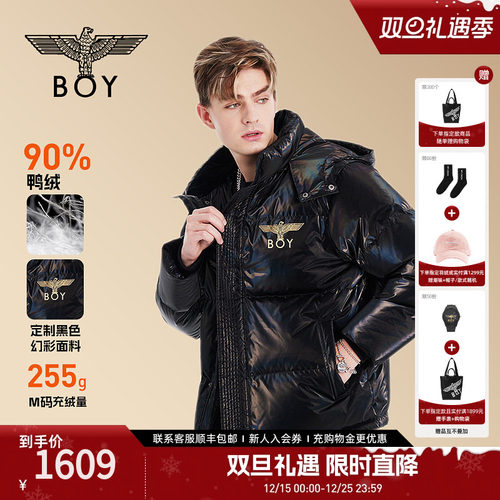 黑胶唱片BOYLONDON羽绒服短款