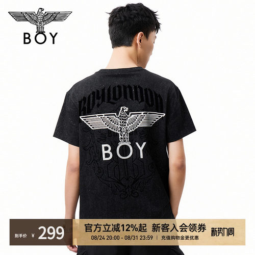 【繁星点点】BOYLONDON街头经典大翅膀休闲短袖夏男女T恤N01057