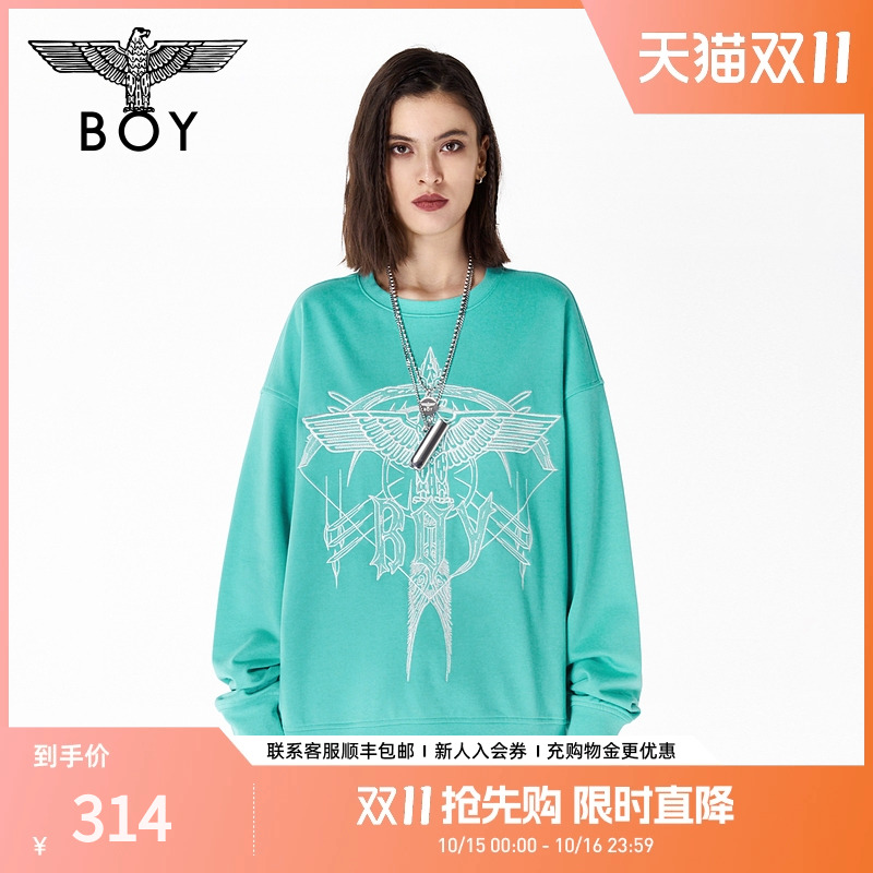 圆领套头衫情侣款boylondon