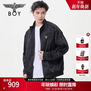 情侣款 春季 BOYLONDON25新款 满印潮牌休闲外套N23020 迷宫隐语