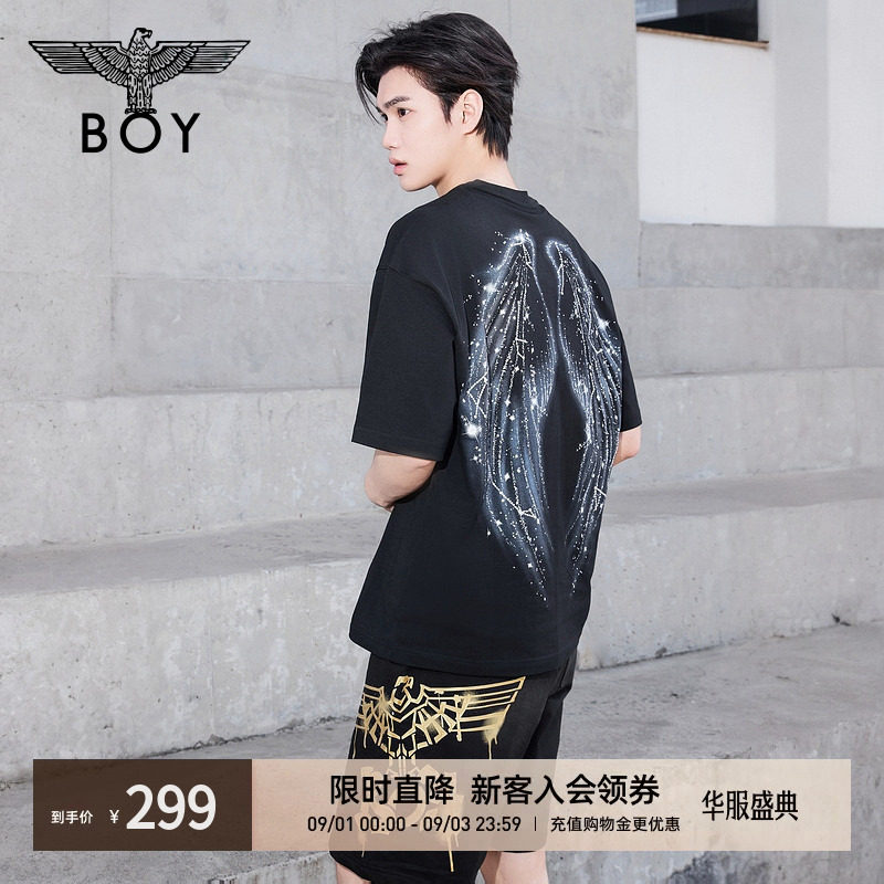 【人间精灵】BOYLONDON天使翅膀针织短袖夏季男女同款T恤N01145图片