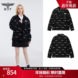 情侣款 BOYLONDON春季 外套满印宽松休闲外套N23007 漫天繁星