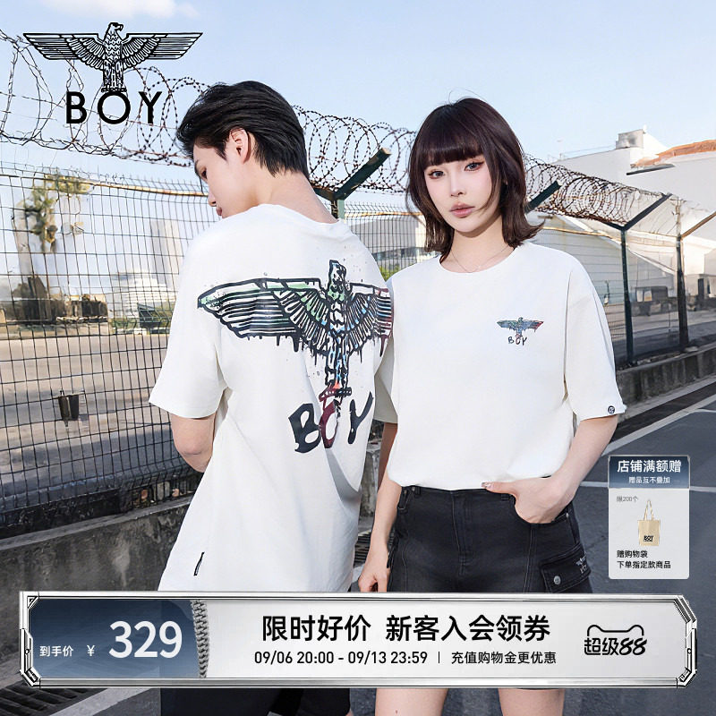 boylondon24涂鸦风高街短袖图片