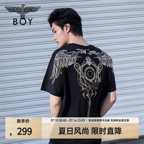 BOYLONDON哥特朋克潮牌T恤