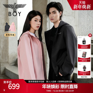 连帽夹克外套N23062 运动潮牌百搭男女同款 BOYLONDON春季 情侣款