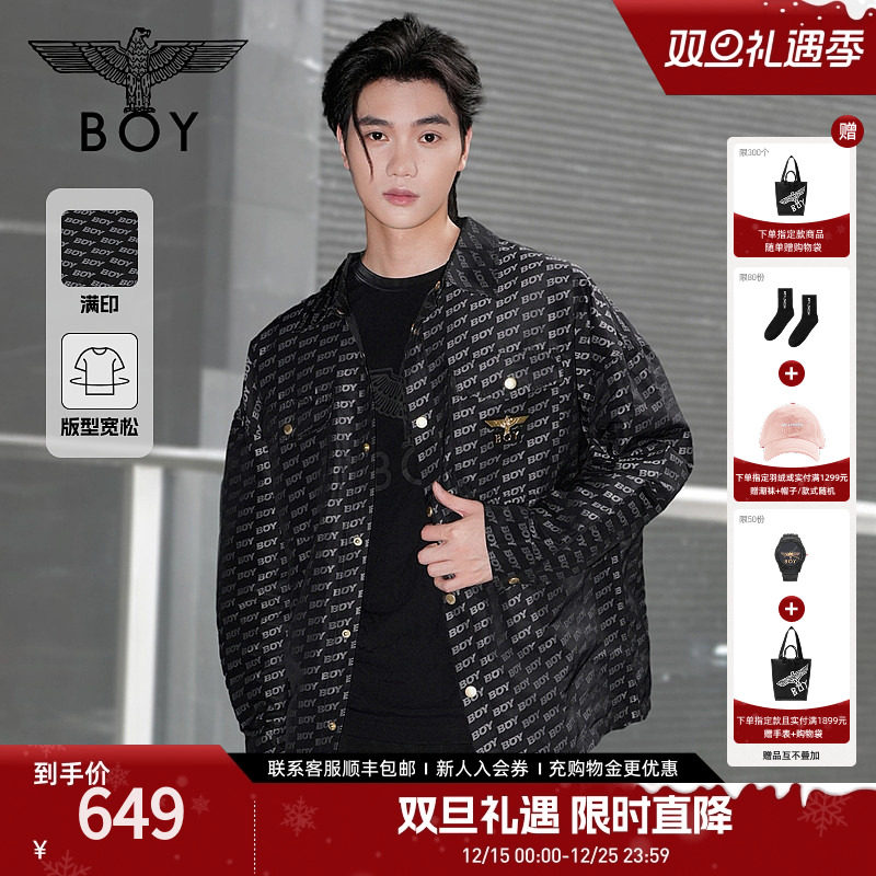 【迷幻摇滚】BOYLONDON春季满印衬衫潮牌情侣薄款夹克外套N