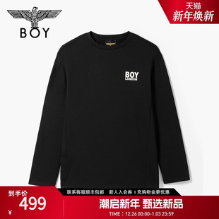 N00028 宽松上衣男女款 BOYLONDON潮牌T恤圆领2025年春新款 印花长袖