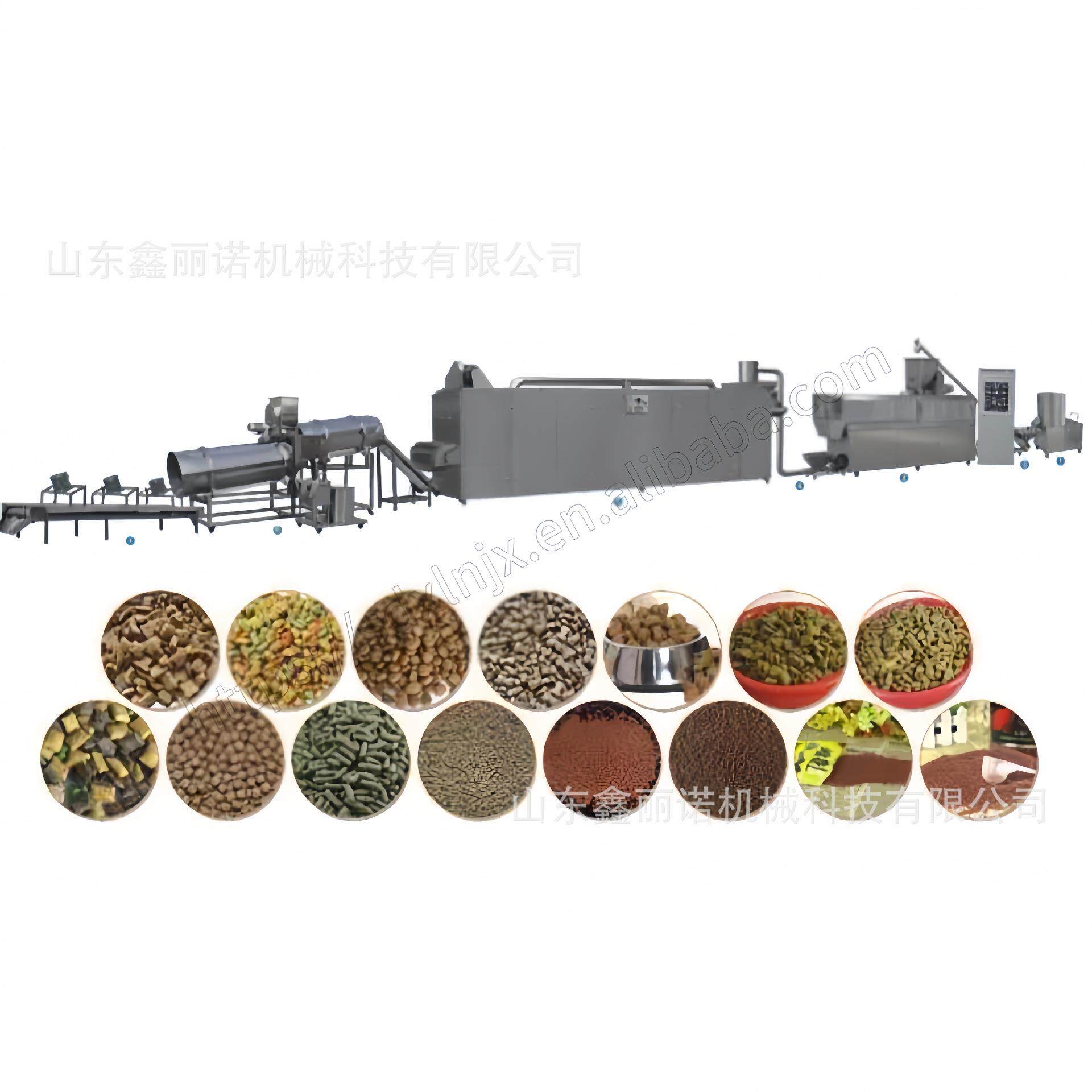 日产1吨宠物食品膨化备料生产线狗粮粮鱼饲猫生设产制LAH造设备