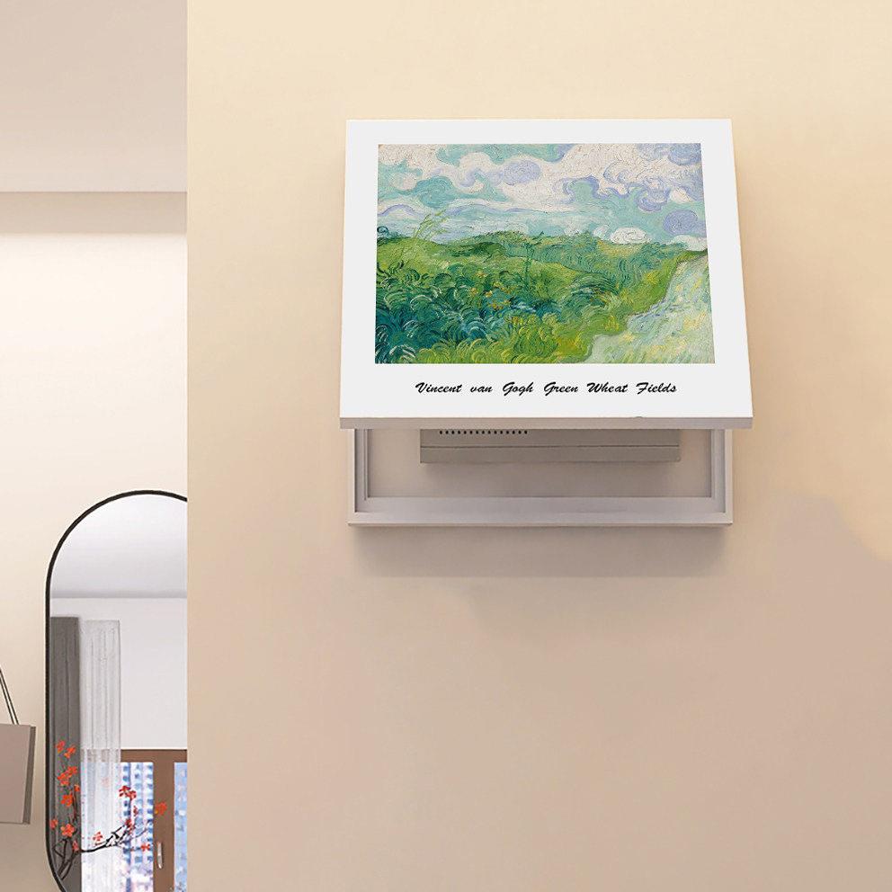 莫奈电表箱装饰画正方形梵电闸开关壁画配电箱遮挡餐厅风景挂画图片