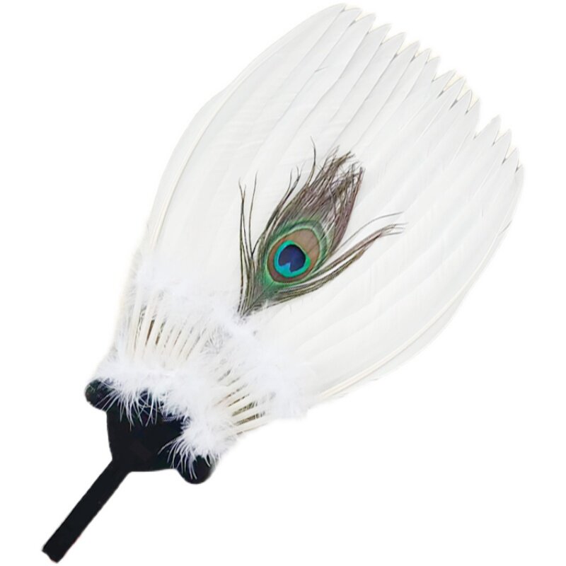 鹅毛扇孔明扇羽毛扇子诸葛亮扇子羽扇工艺扇礼品扇道具扇子演出用