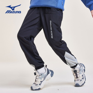 百搭舒适男女中大童卫裤 Mizuno儿童长裤 新款 秋冬季 户外宽松 运动裤