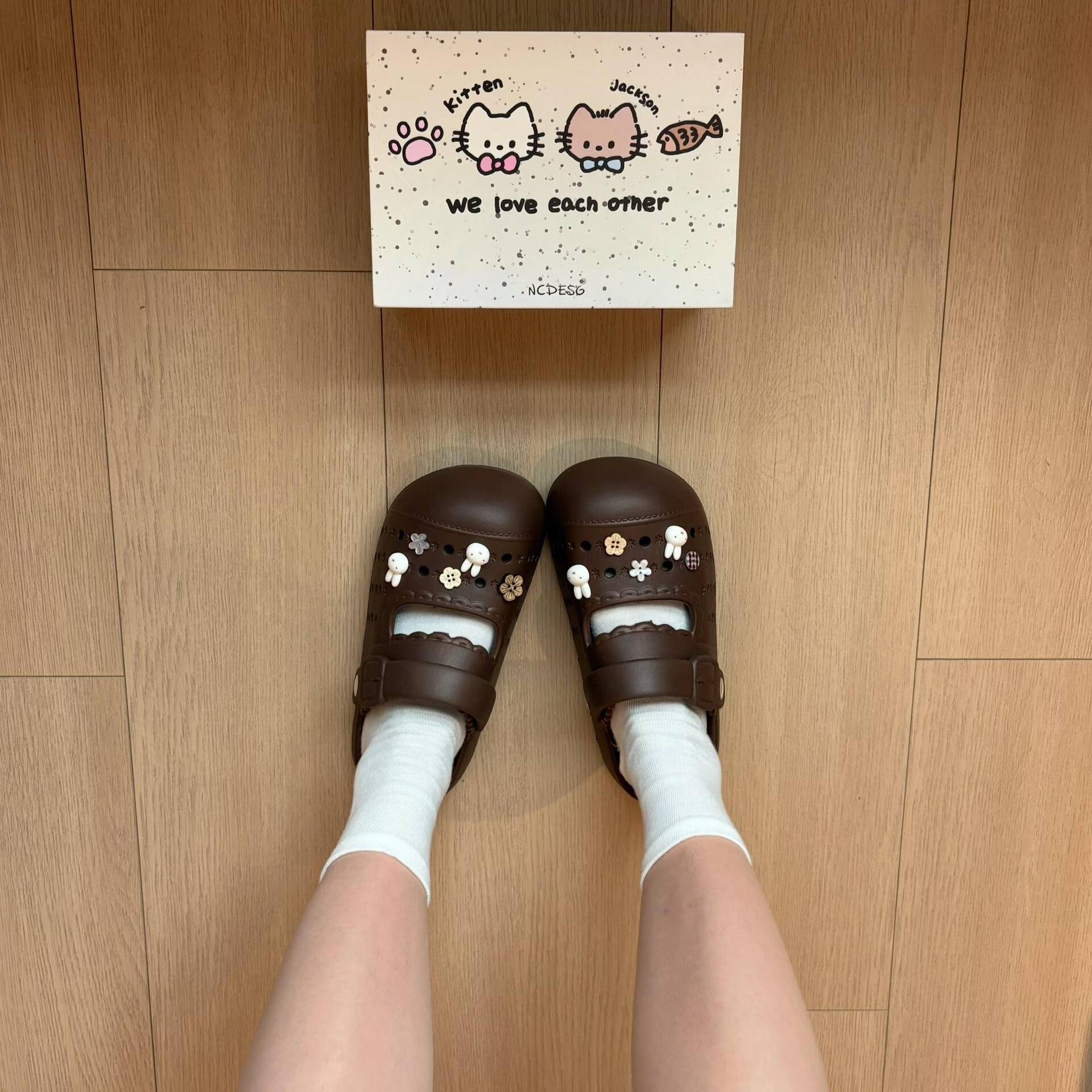 米菲兔洞洞鞋女夏凉爽透气厚底超