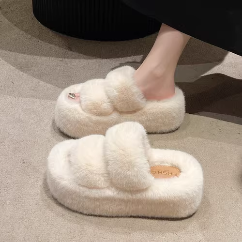 ins风毛毛拖女冬外穿潮鞋