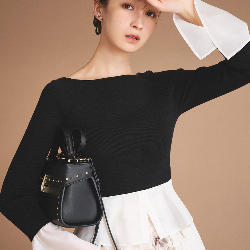 UMII日本代购 初秋新品 celford 喇叭袖针织套头上衣 CWNT255037