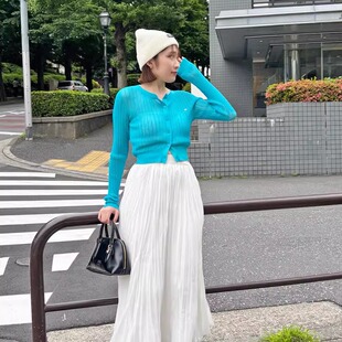 UMII日本代购现货速发SNIDEL25年秋冬新款薄款针织开衫SWNT254047