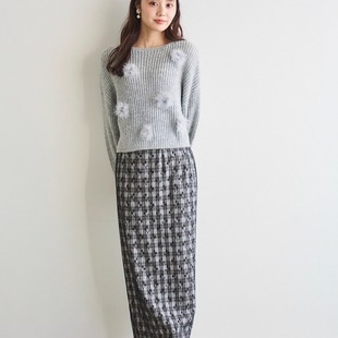 7折包邮 UMII日本代购 lillian carat 12月立体毛球毛衣 45631309