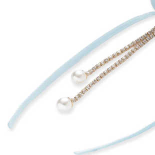 包邮包税 UMII 日代 LilyBrown 时尚串珠蝴蝶结长耳环 LWGA255334