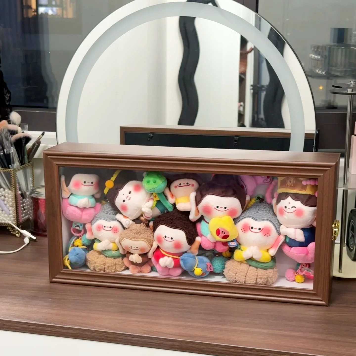 佛小伴展示盒盲盒立体展示中空diy玩偶相框公仔手办手工收纳摆台
