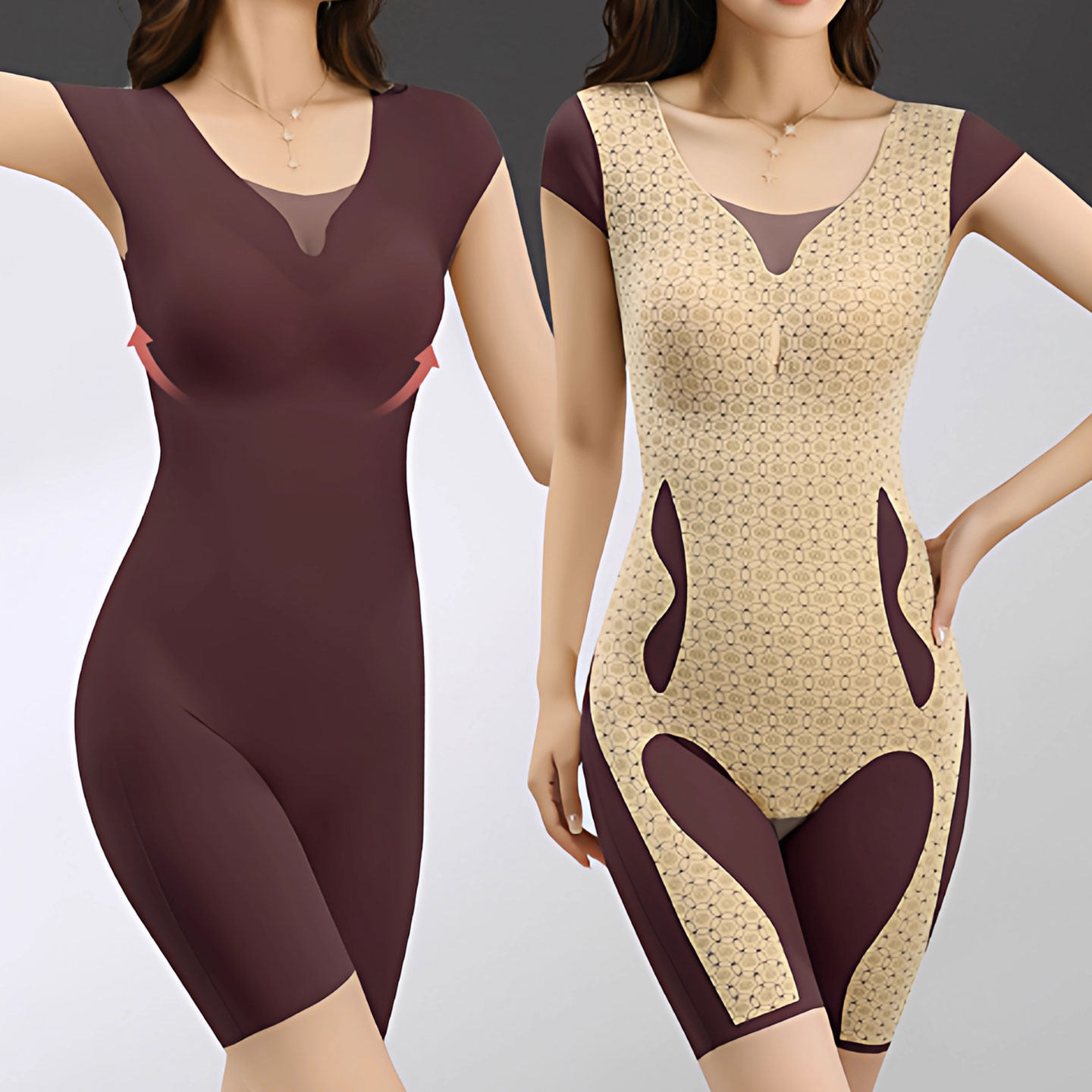 小飞袖免穿文胸收腹塑身衣