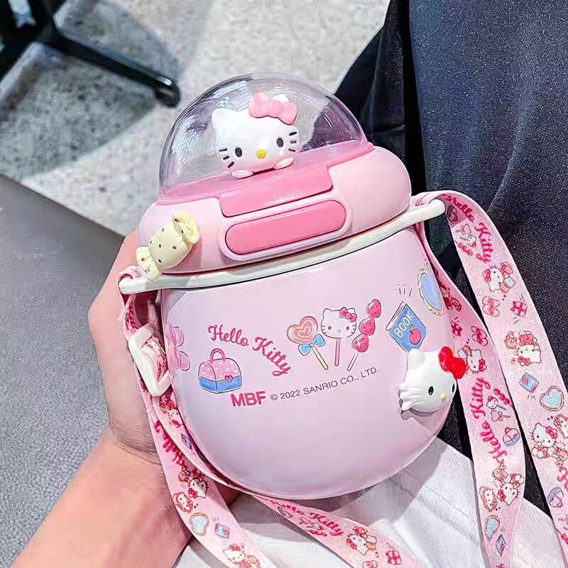 儿童吸管保温杯可爱hellokitty杯子女生高颜值创意网红大肚水杯女,餐饮具,保冷/保温杯,淘宝优惠券,粉丝福利购,淘宝优惠卷