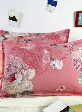 一对装100%纯棉夹棉加厚枕套4874成人卡通全棉儿童枕芯套枕头套